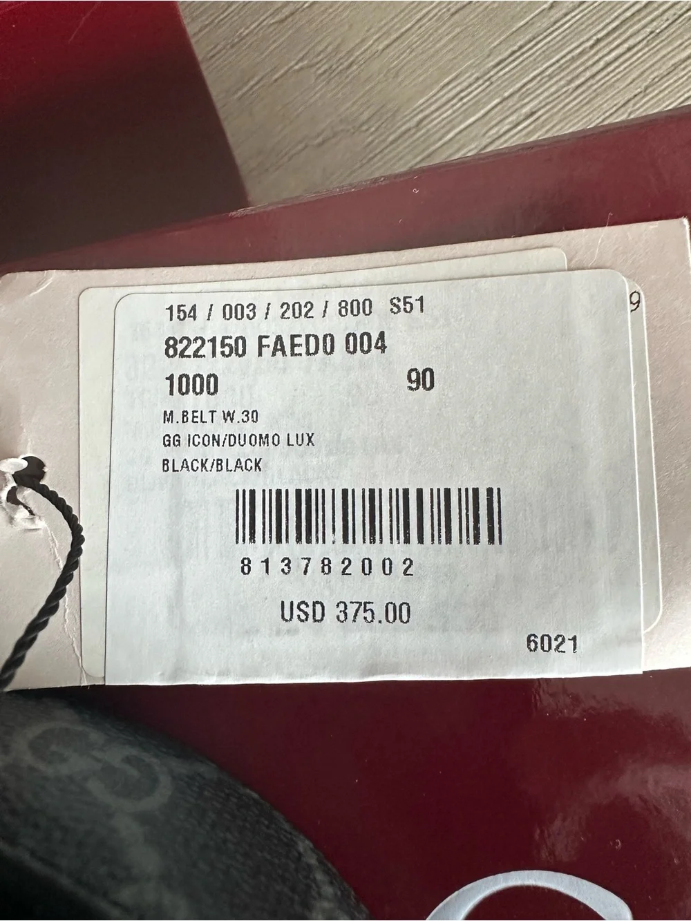 Gucci Men's Black/Gray Monogram Leather Belt with Silver Buckle 90cm